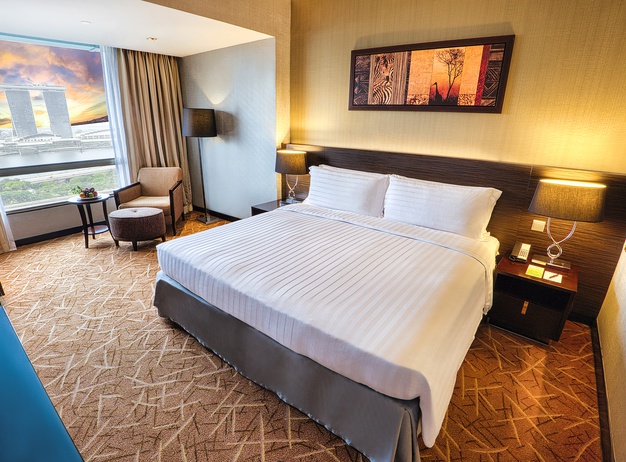 Premier Deluxe Suite Bedroom Peninsula Excelsior Hotel en Singapore 
